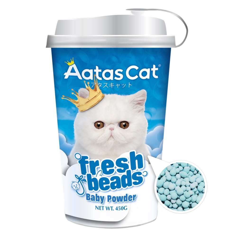 $3 OFF: Aatas Cat Litter Deodorising Fresh Beads (Baby Powder) 450g