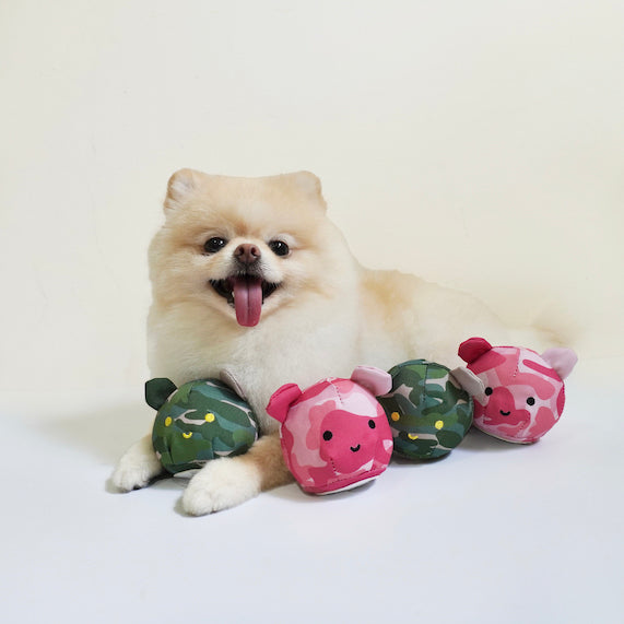 Hey Cuzzies Camou Mochi Plush Dog Toy