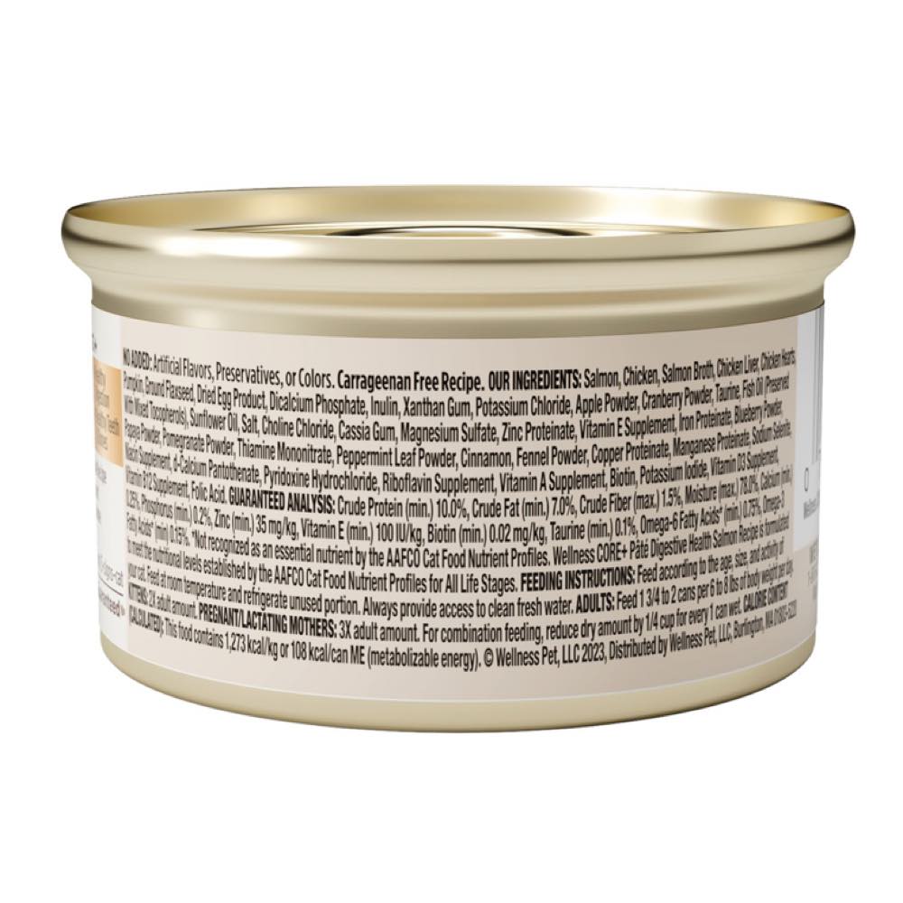 Wellness Core+ Digestive Health Salmon Pate Grain-Free Canned Cat Food 85g