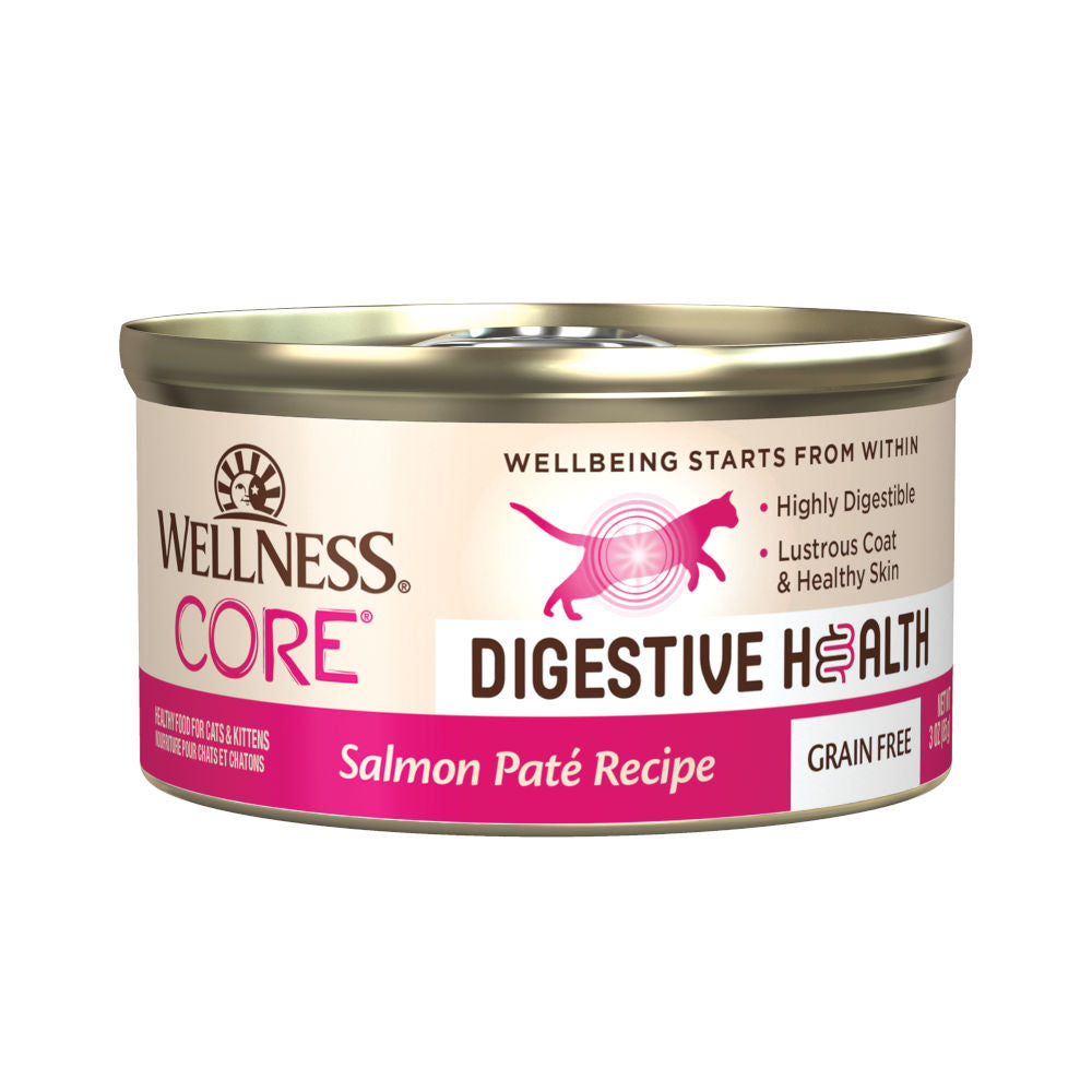 Wellness Core+ Digestive Health Salmon Pate Grain-Free Canned Cat Food 85g